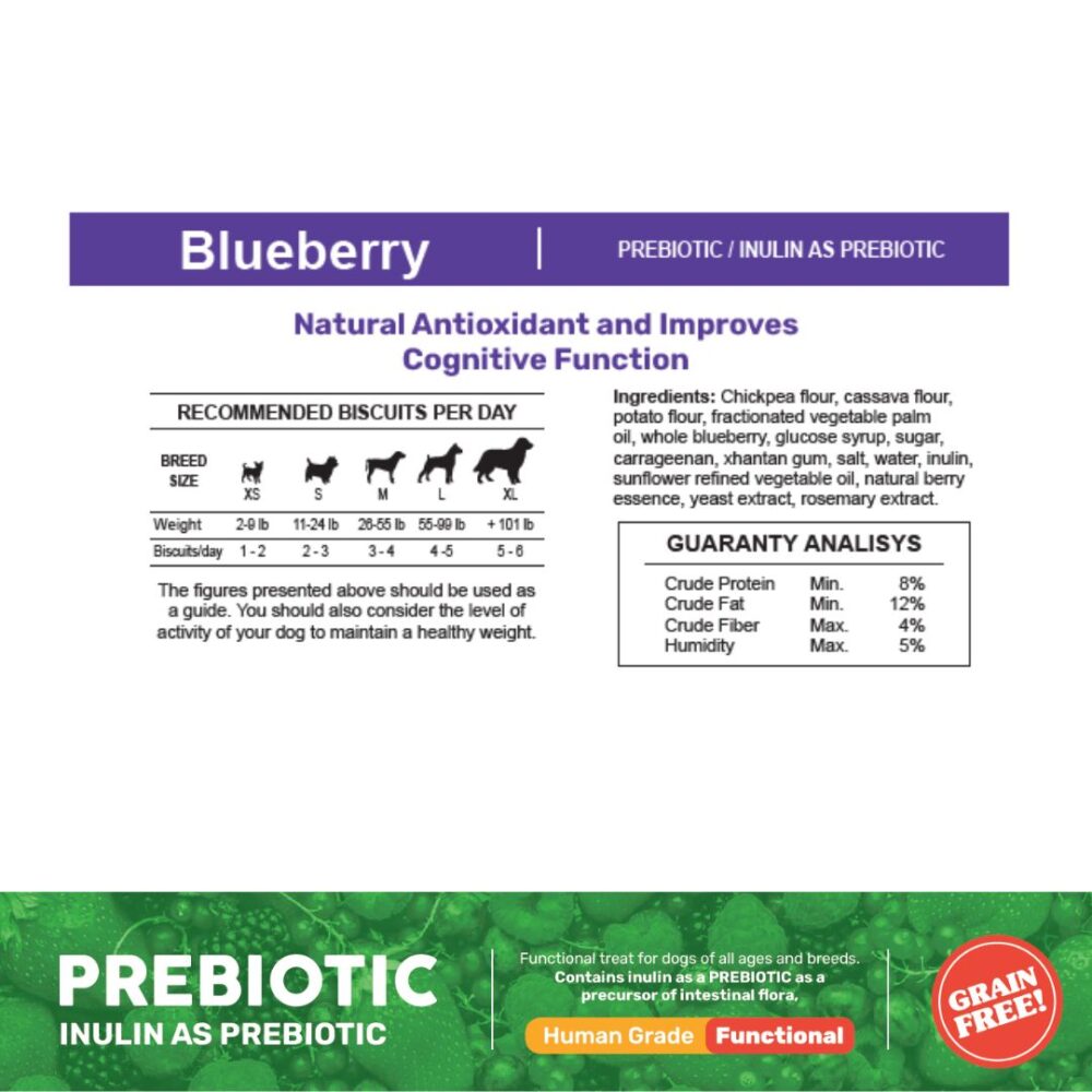 Prebiotic Dog Biscuit - Blueberry - Image 2