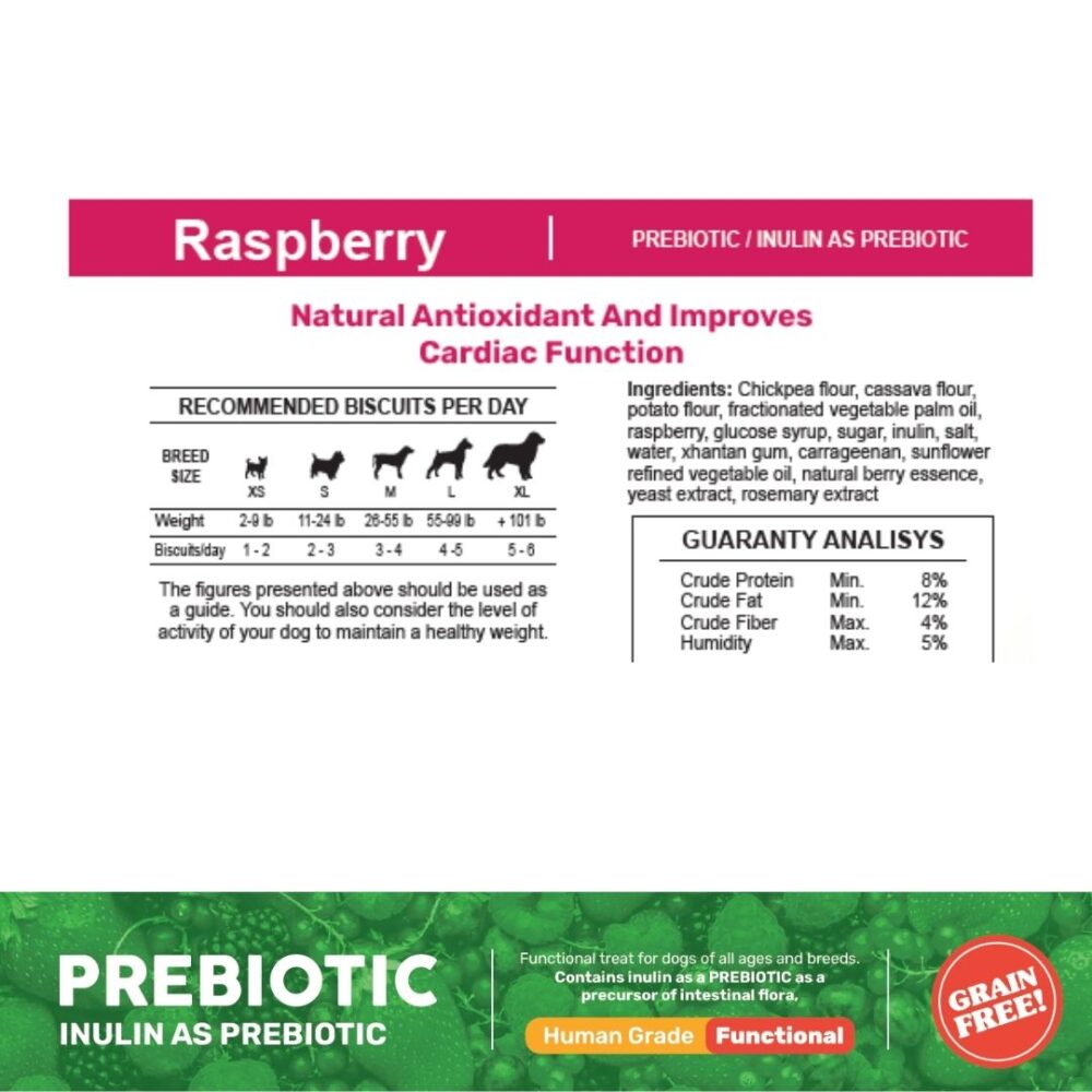 Prebiotic Dog Biscuit - Raspberry - Image 2